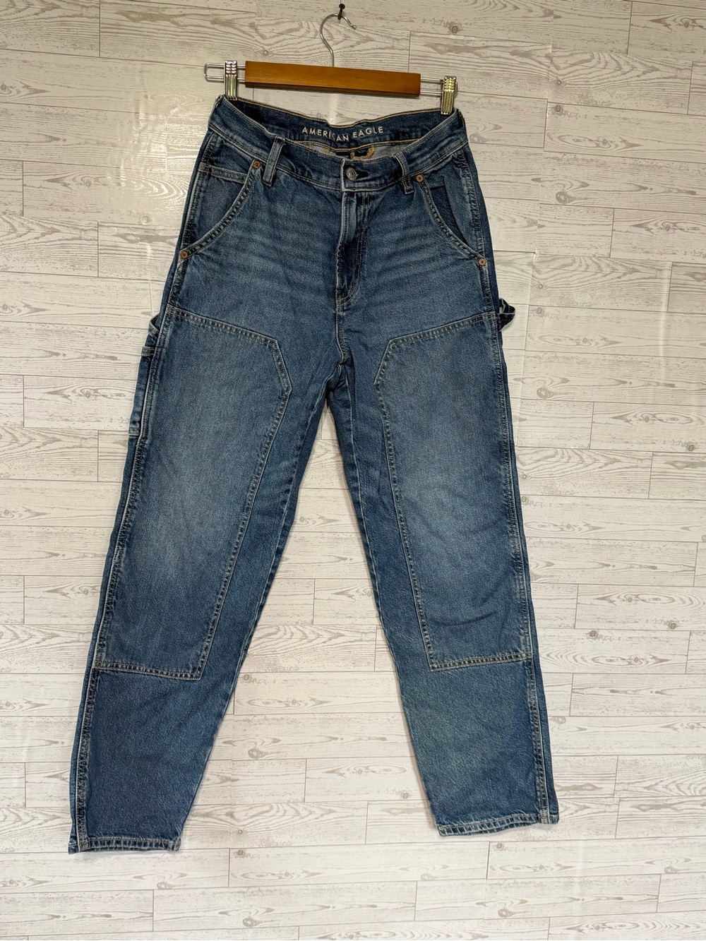 American Eagle Women’s Strigid Double Knee Carpenter Jeans Size 4